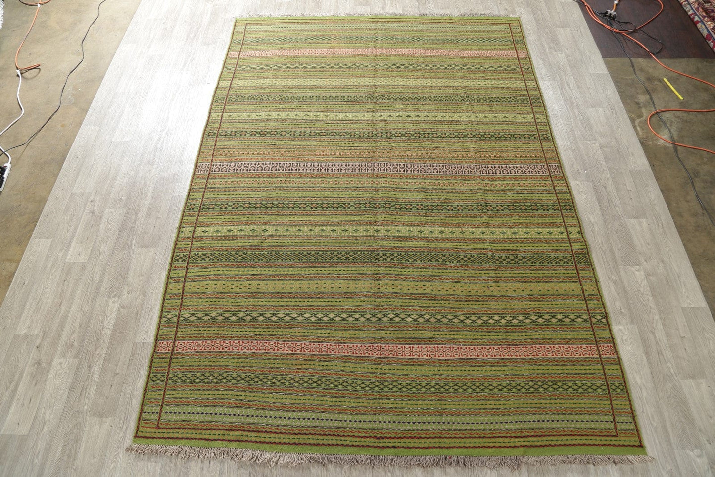 Geometric 8x12 Kilim Sumak Persian Area Rug