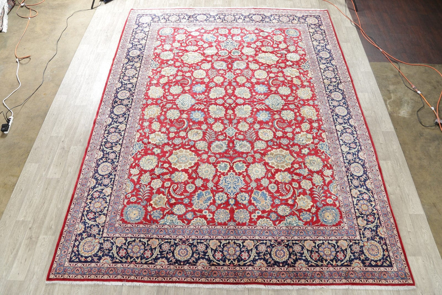 Floral 10x13 Kashan Persian Area Rug