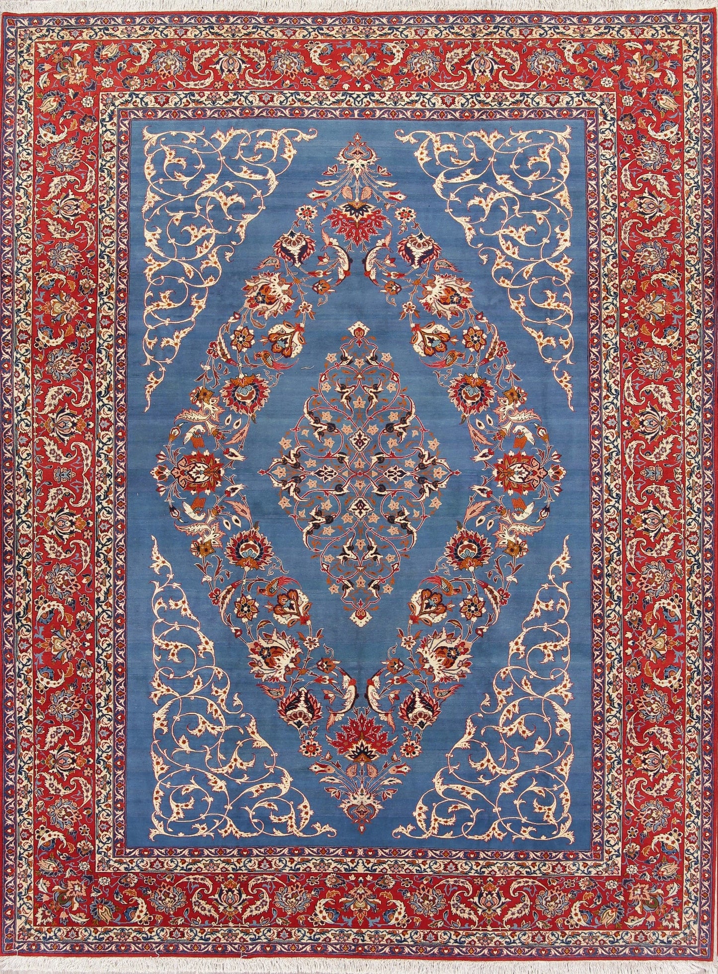 Floral 10x14 Kashan Persian Area Rug