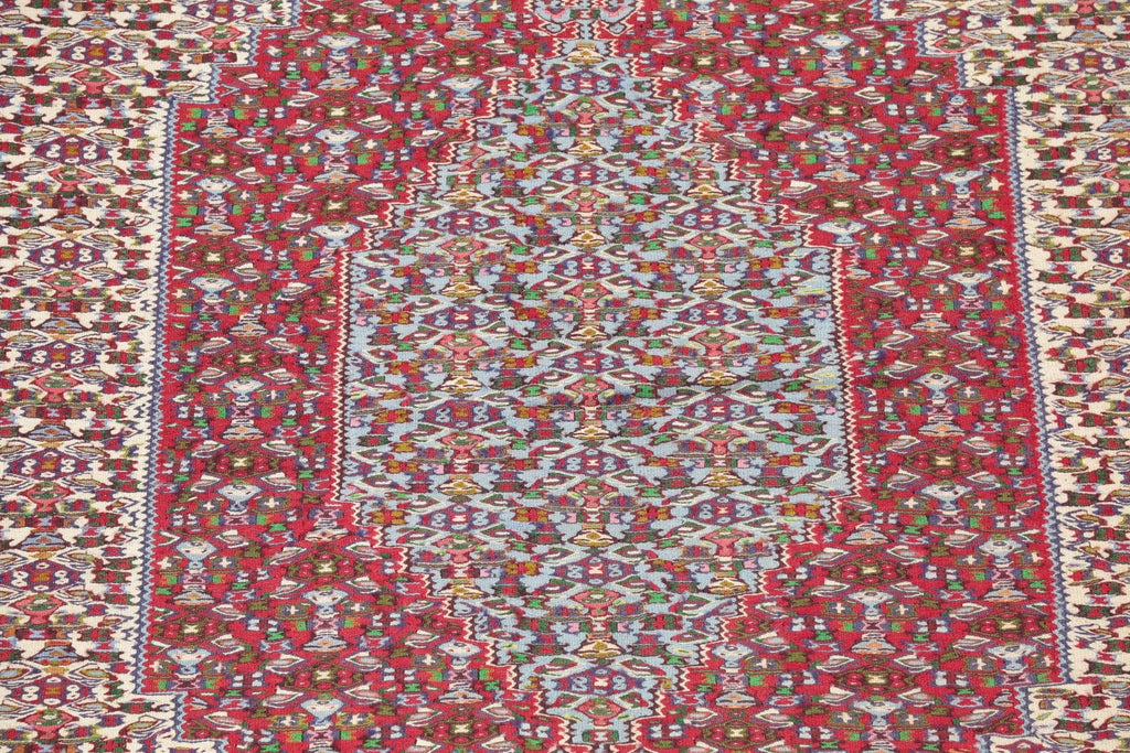 Geometric 7x9 Senneh Kilim Shiraz Persian Area Rug