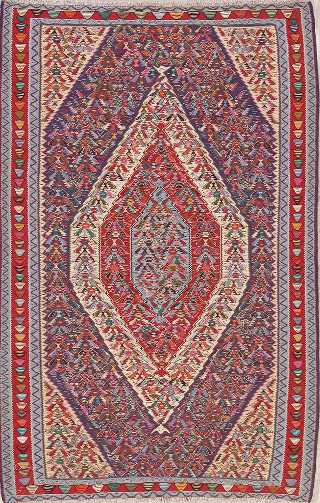 5x8 Senneh Kilim Bidjar Persian Area Rug