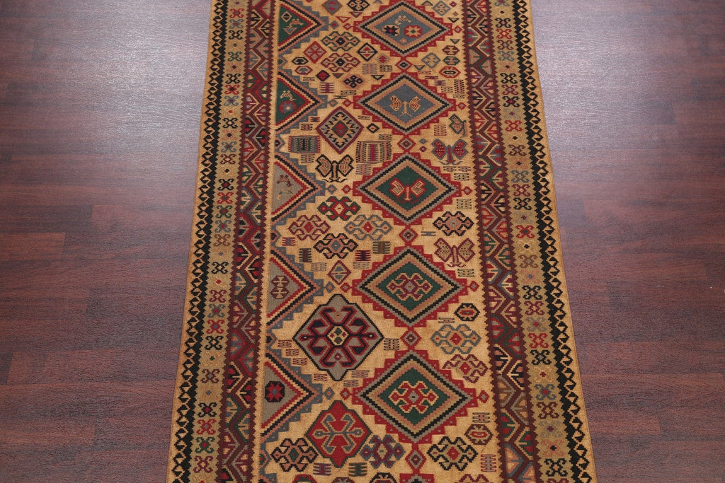 Geometric Tribal 5x10 Kilim Shiraz Qashqai Persian Rug Runner