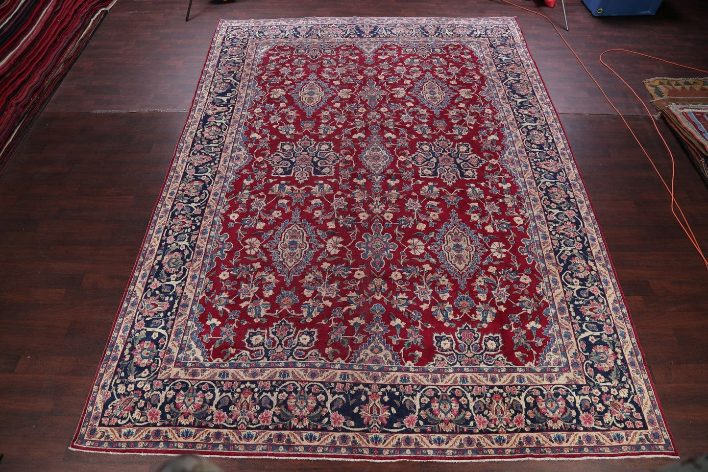 All-Over Floral 11x16 Yazd Persian Area Rug