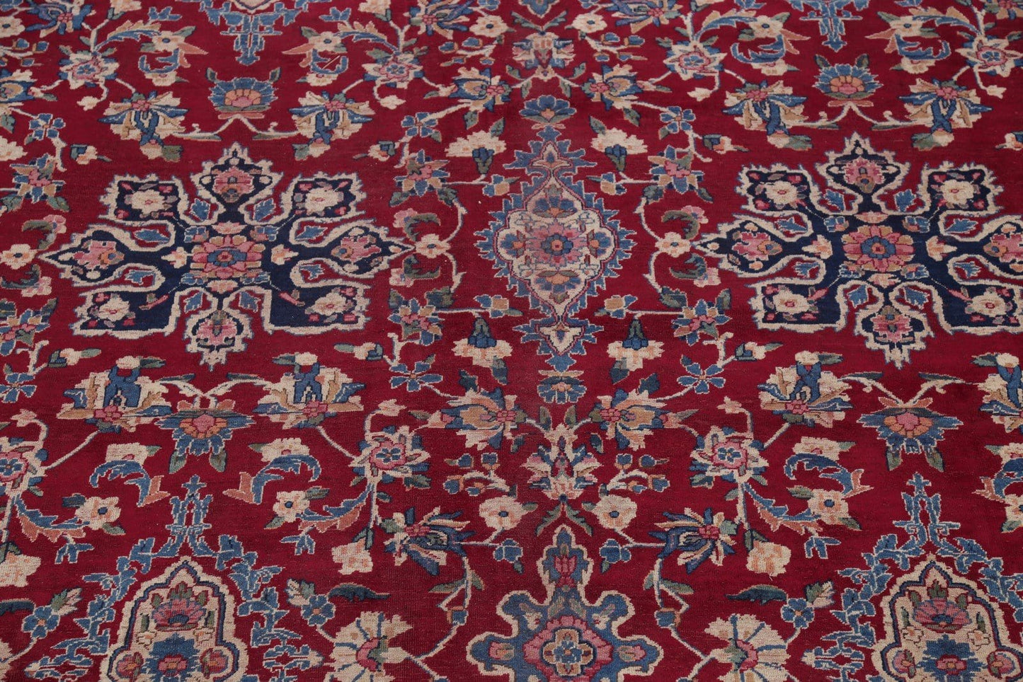 All-Over Floral 11x16 Yazd Persian Area Rug