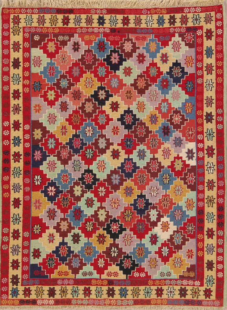 Floral 4x5 Kilim Shiraz Persian Area Rug