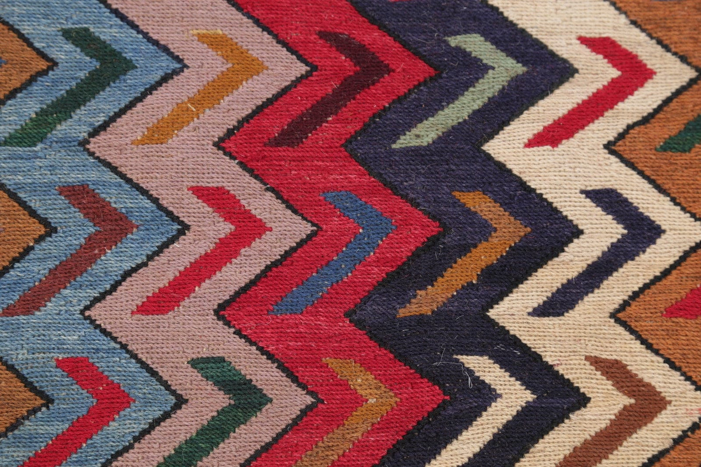 Zig/Zag Geometric 3x5 Modern Kilim Shiraz Persian Area Rug