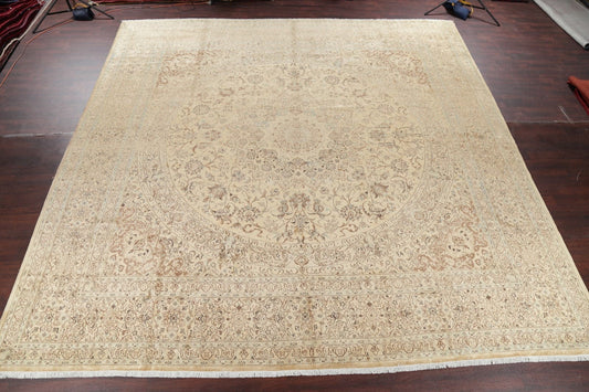 Floral Medium 16x16 Nain Toodeshk Persian Area Rug