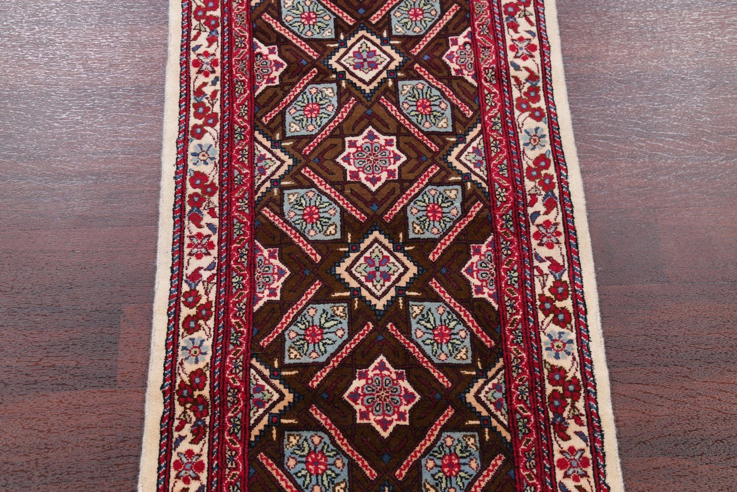 Geometric All-Over Foyer Size 2x4 Kashmar Persian Area Rug