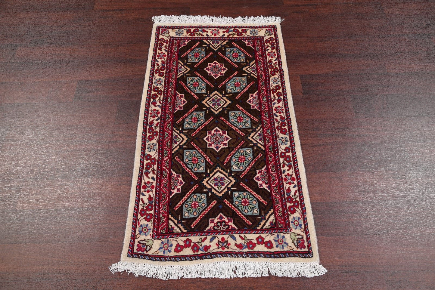 Geometric All-Over Foyer Size 2x4 Kashmar Persian Area Rug