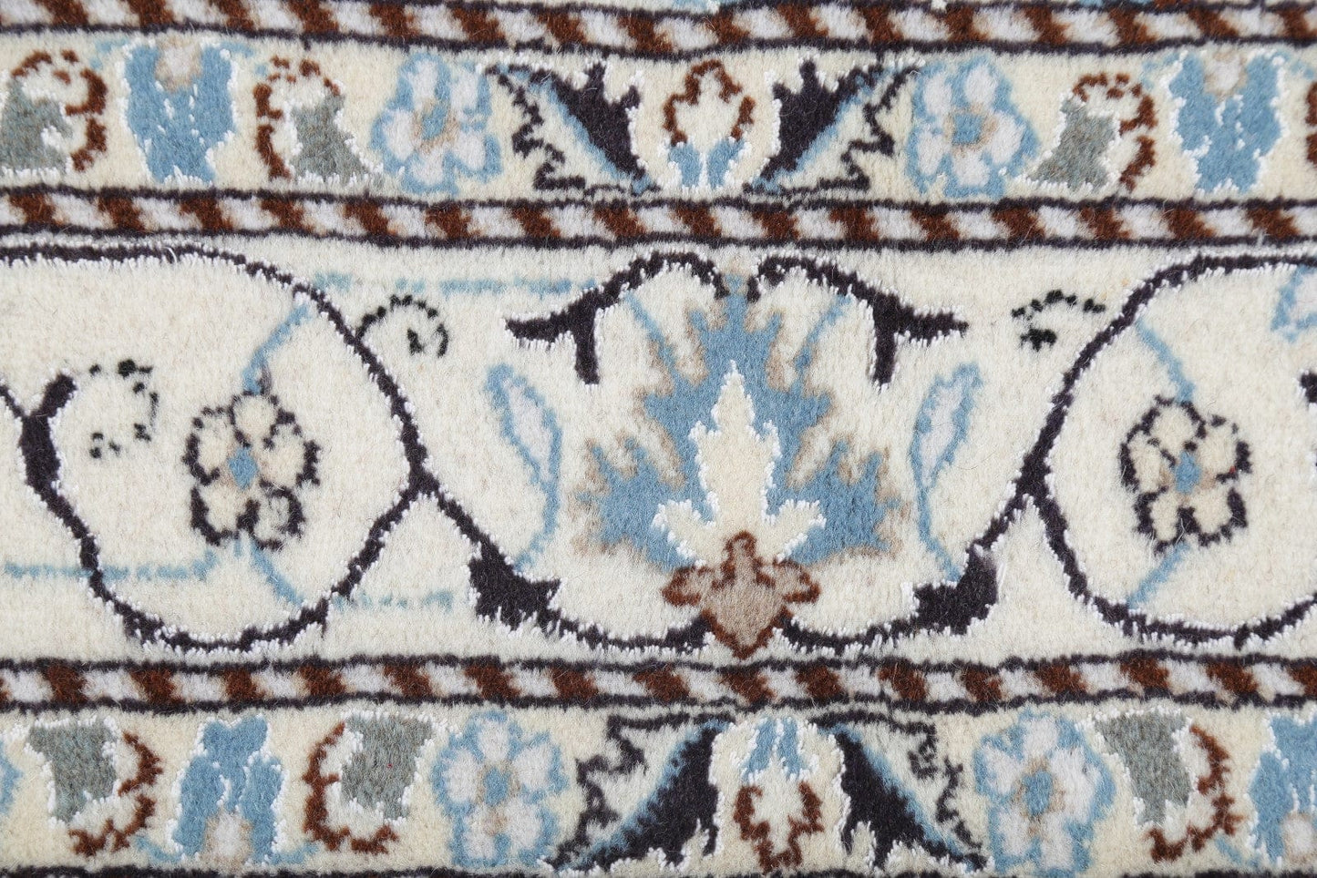 Floral Nain Persian Medallion Area Rug 5x6