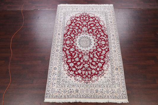 Floral Red 6x10 Nain Isfahan Persian Area Rug