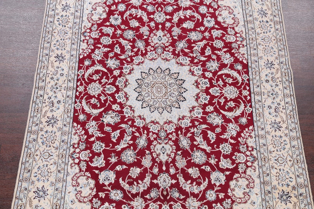 Floral Red 6x10 Nain Isfahan Persian Area Rug