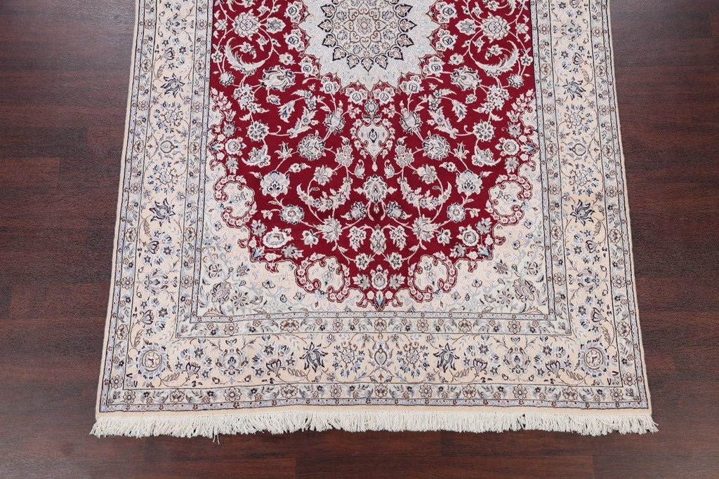 Floral Red 6x10 Nain Isfahan Persian Area Rug