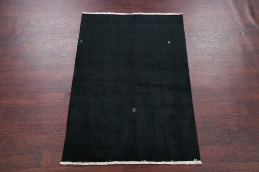 Solid Contemporary 3x5 Gabbeh Zolanvari Shiraz Persian Rug