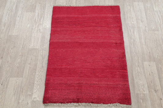 Solid Modern 3x5 Gabbeh Shiraz Persian Area Rug