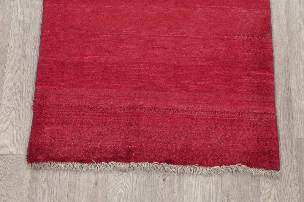 Solid Modern 3x5 Gabbeh Shiraz Persian Area Rug