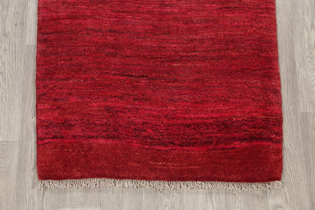 Solid 3x5 Gabbeh Shiraz Persian Area Rug