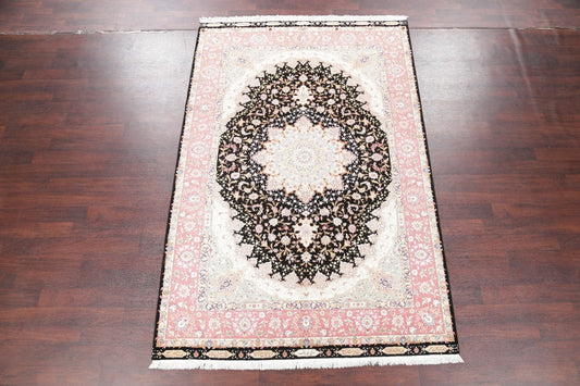 Saadi Poem On Border 7x10 Tabriz Persian Area Rug