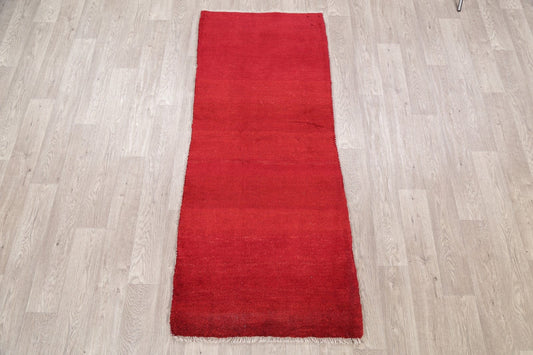 Solid Modern 3x6 Gabbeh Shiraz Persian Rug Runner