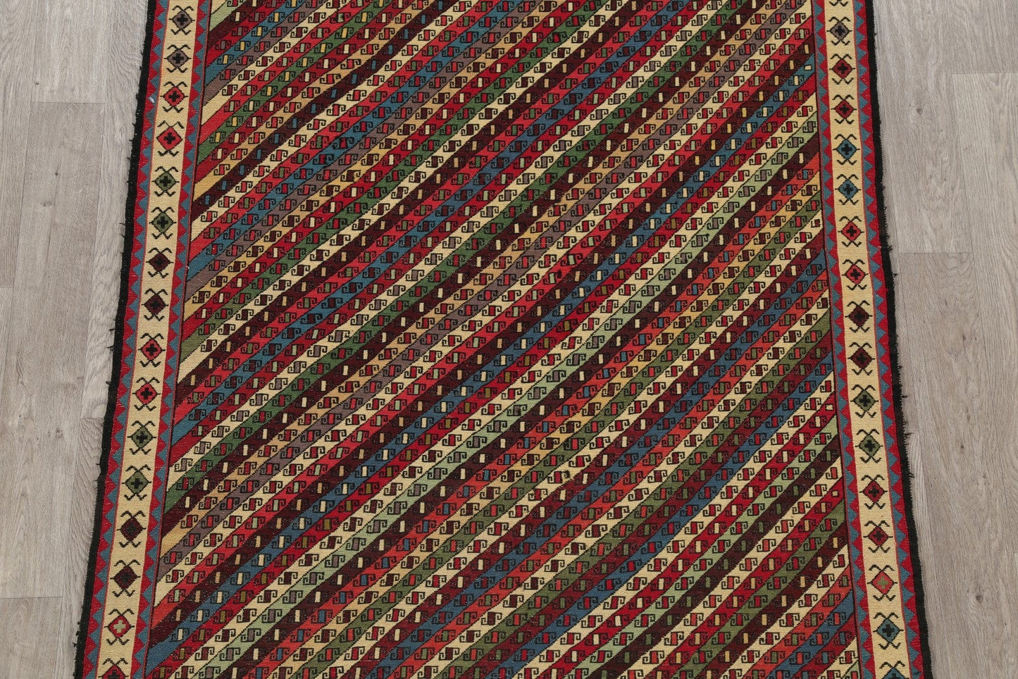 Geometric 5x7 Kilim Shiraz Sumak Persian Area Rug