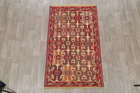 Geometric 4x6 Kilim Sumak Persian Area Rug