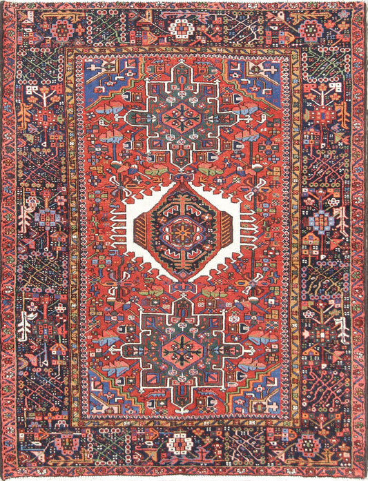 Geometric Gharajeh Persian Area Rug 5x6
