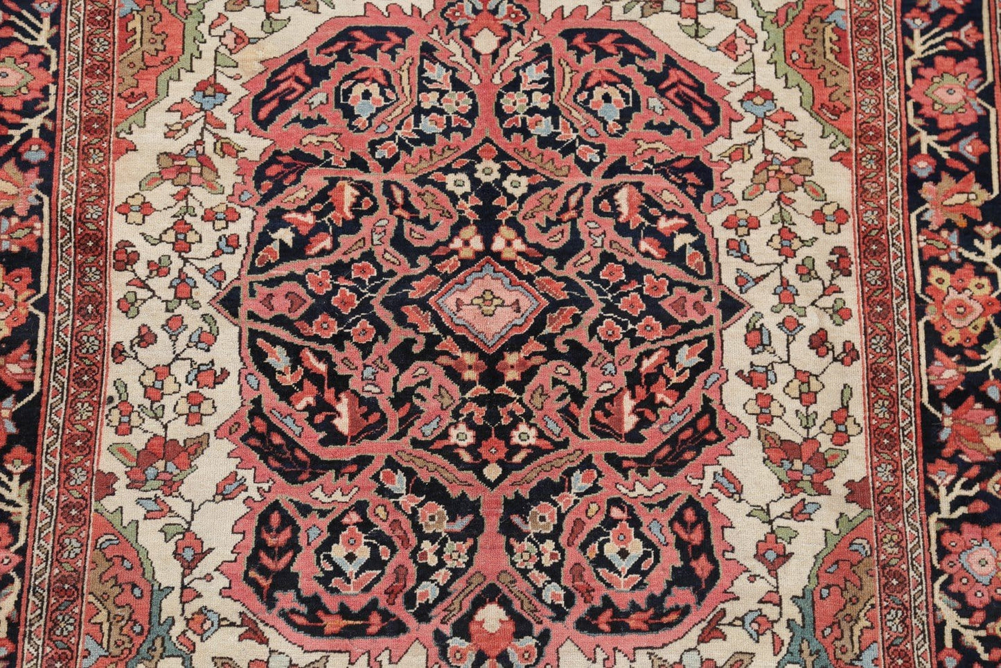 Floral 4x7 Sarouk Farahan Persian Area Rug 100% Vegetable Dye