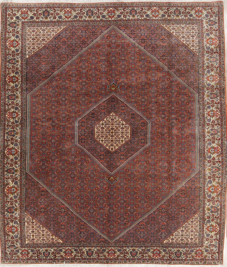 Vegetable Dye Geometric 8x11 Bidjar Persian Area Rug