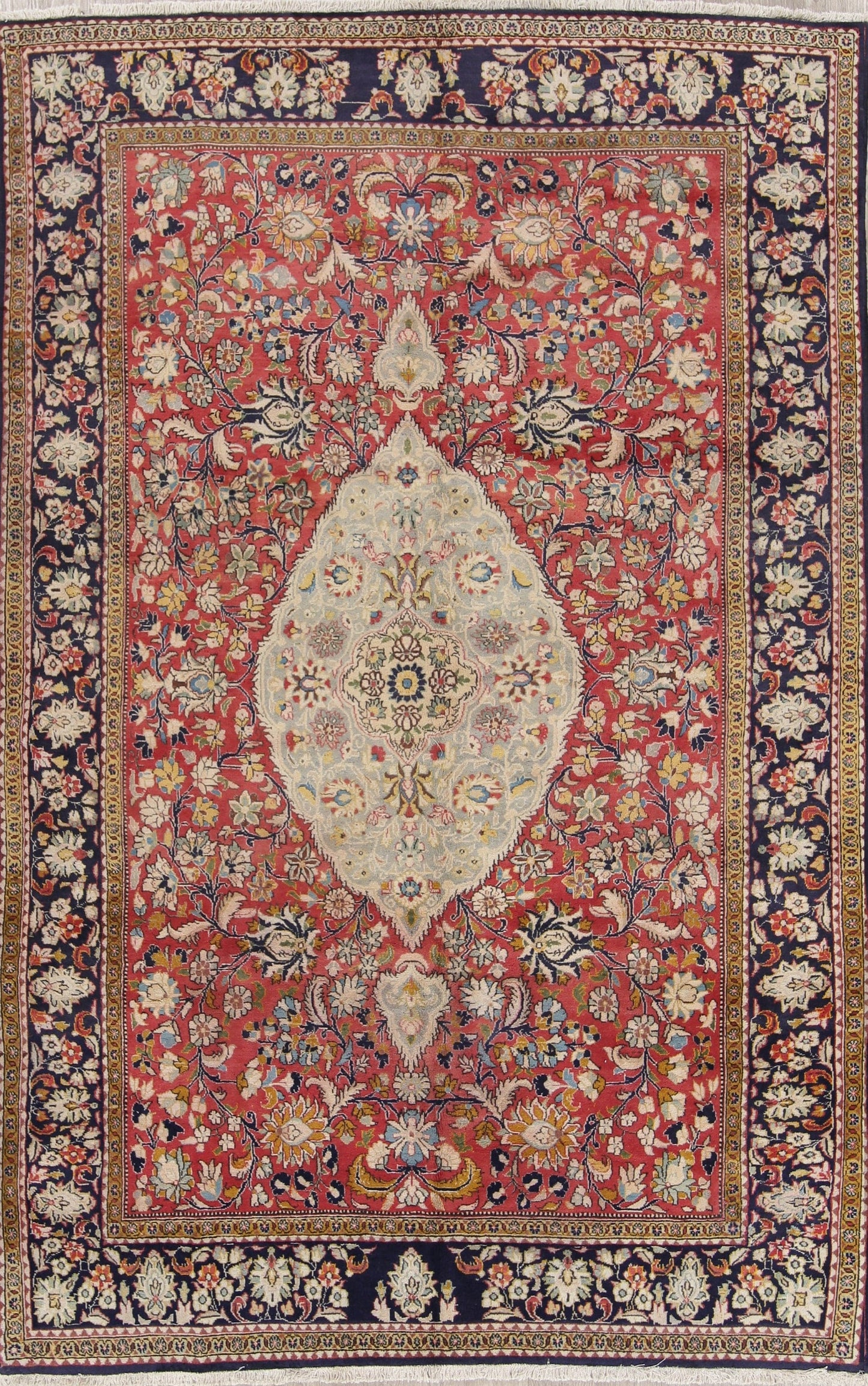 Floral 7x10 Tabriz Persian Area Rug