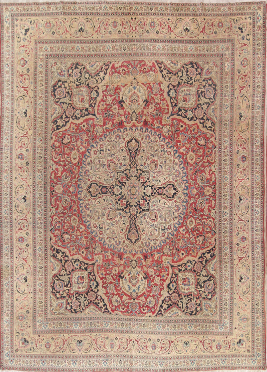 Floral Medallion 10x13 Kerman Ravar Lavar Persian Area Rug