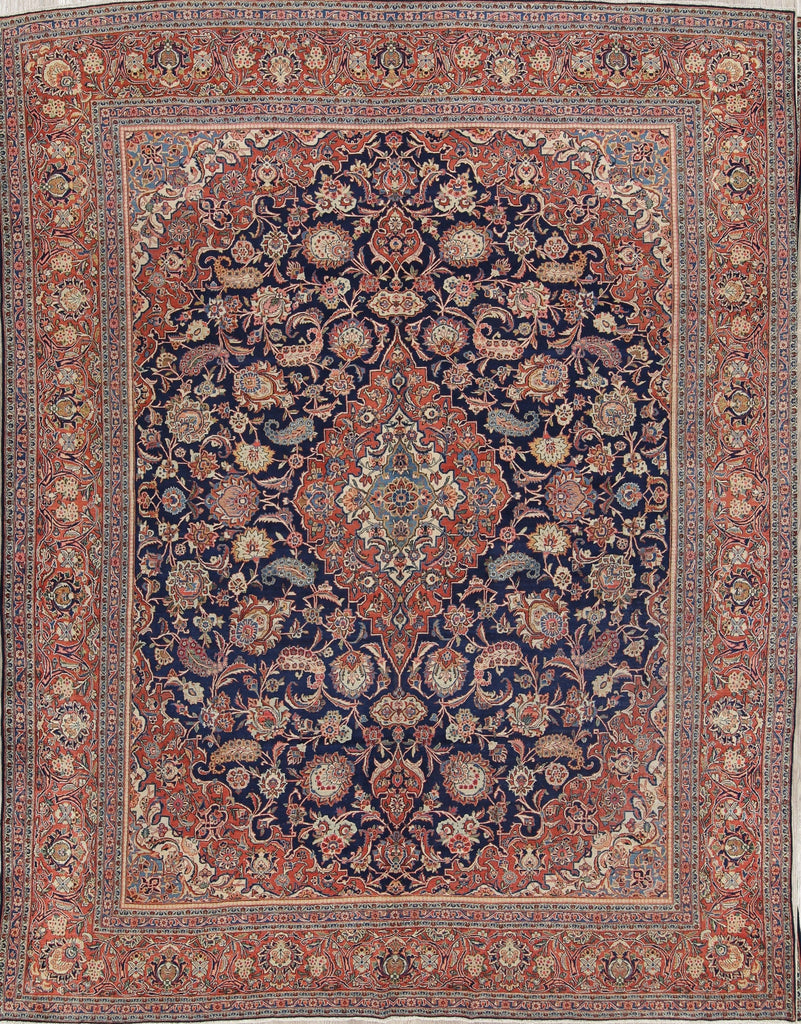 Floral 10x13 Kork Kashan Dabir Persian Area Rug