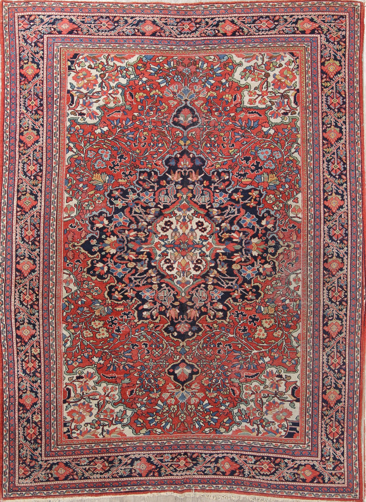 Antique 7x10 Sarouk Farahan Persian Area Rug