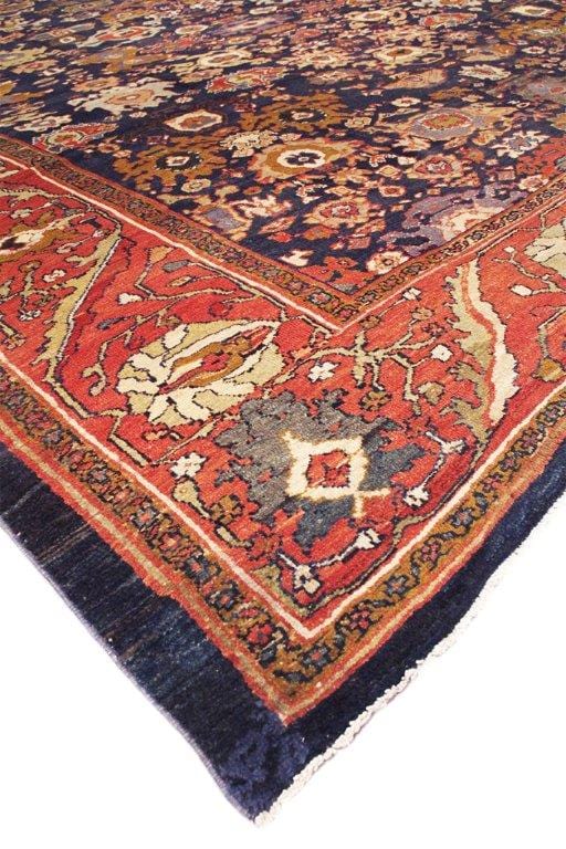 Antique Sultanabad Collection Navy Lamb's Wool Area Rug-13' 9" X 17' 8"