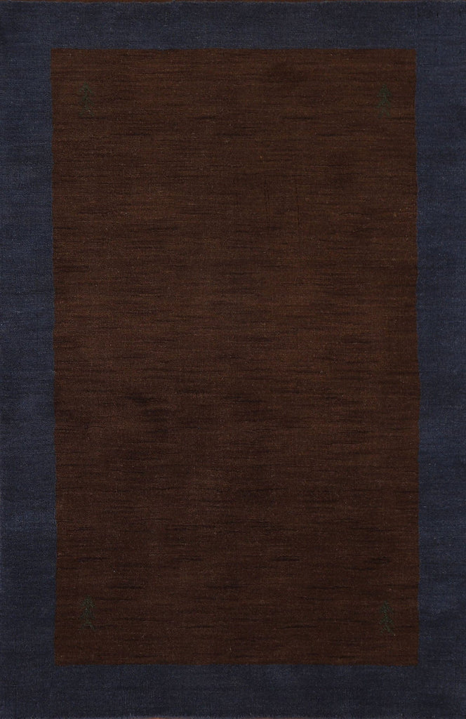 Brown Gabbeh Oriental Area Rug 4x6