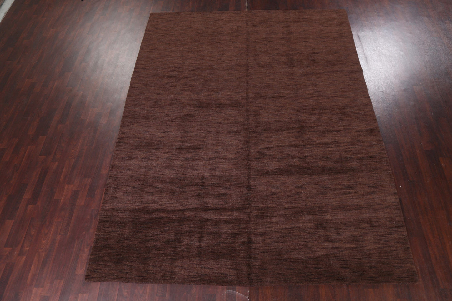 Modern Brown Gabbeh Wool Area Rug 9x12