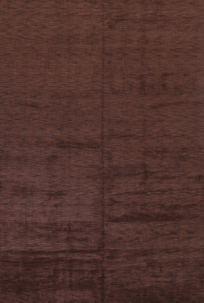 Modern Brown Gabbeh Wool Area Rug 9x12