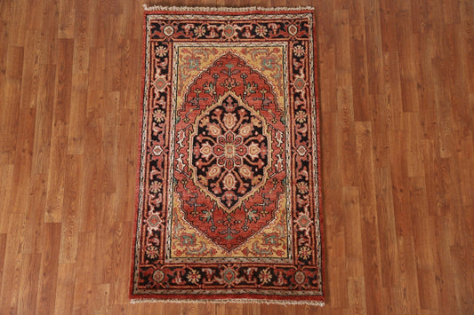 Hand-Knotted Heriz Wool Area Rug 3x5