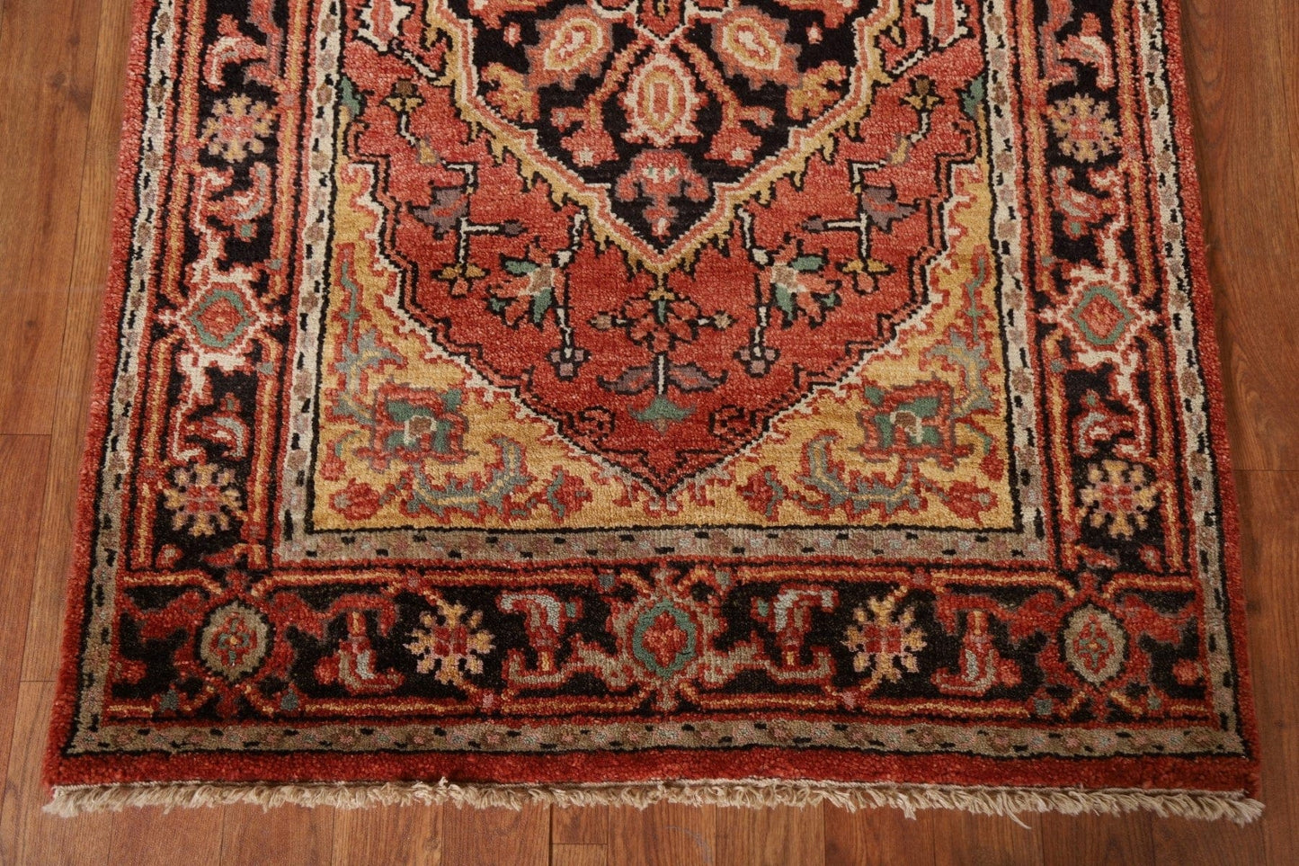 Hand-Knotted Heriz Wool Area Rug 3x5