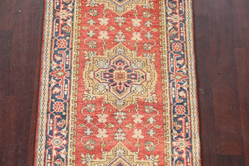 Geometric Heriz Oriental Runner Rug 3x8