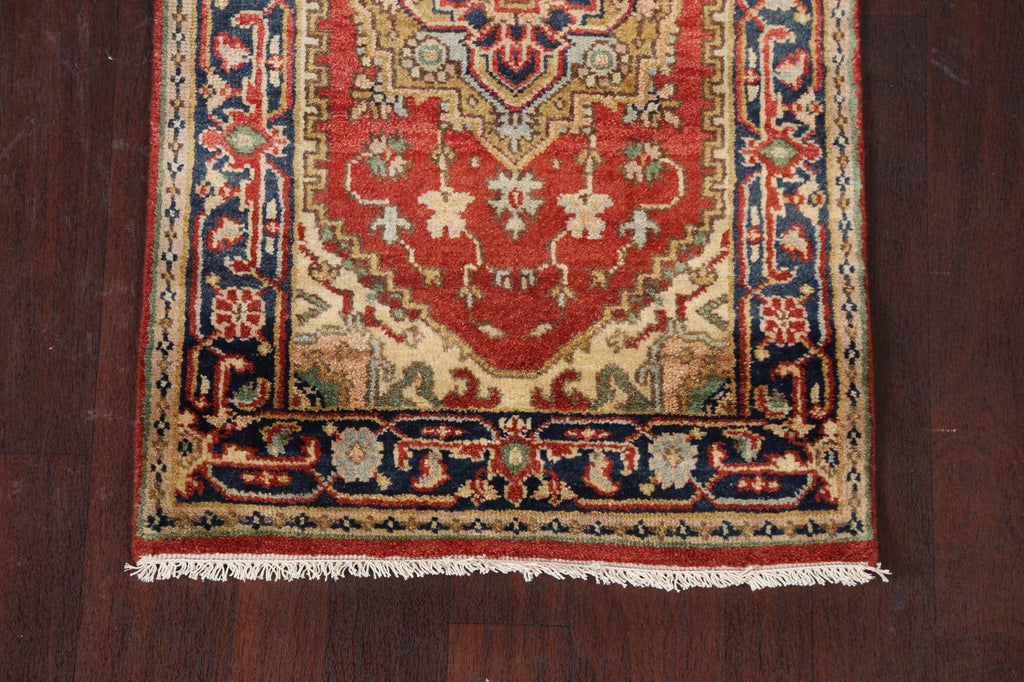 Geometric Heriz Oriental Runner Rug 3x8