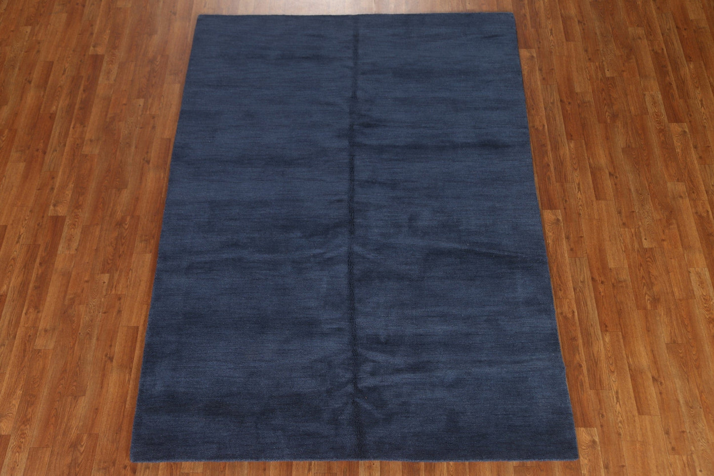 Solid Navy Blue Gabbeh Area Rug 6x8