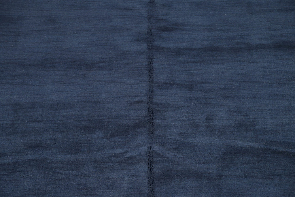 Solid Navy Blue Gabbeh Area Rug 6x8