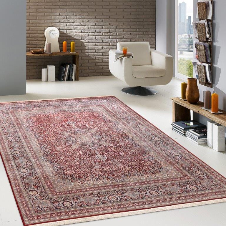 Kashan Collection Hand-Knotted Silk Area Rug- 9' 3" X 12' 1"