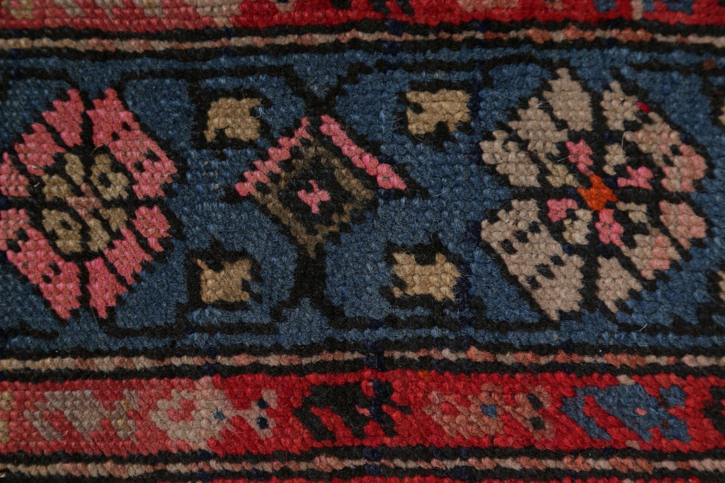 Pre-1900 Karabakh Bote Russian Oriental Hand-Knotted 5x16 Runner Rug