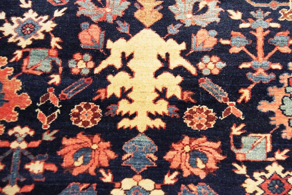 Antique Bidjar Collection Navy Lamb's Wool Area Rug-13' 0" X 17' 7"