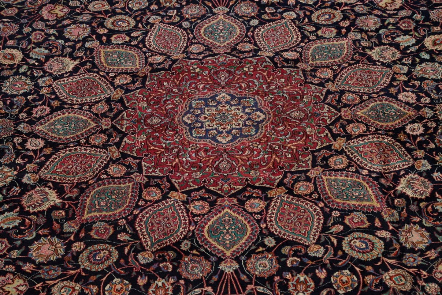 Large Floral Mashad Persian Area Rug 11x15