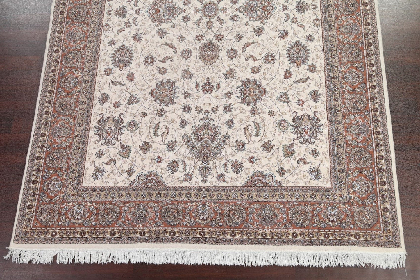 Ivory Isfahan Persian Area Rug 8x12