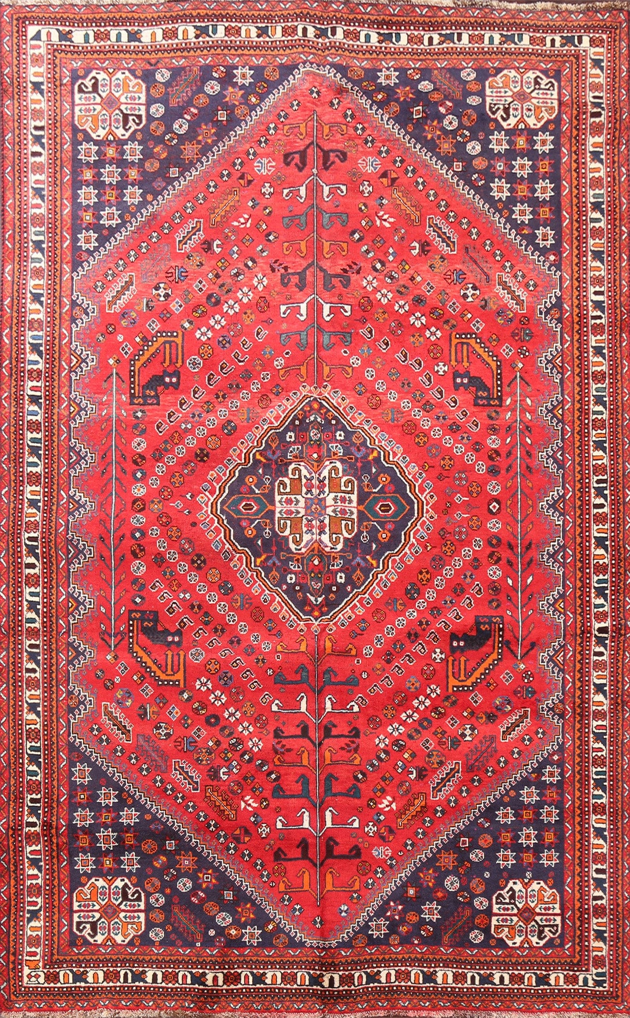 Handmade Shiraz Persian Area Rug 7x10