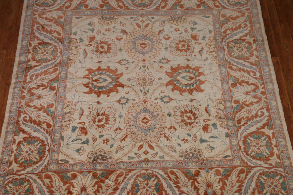 Floral Wool Sarouk Persian Area Rug 8x8