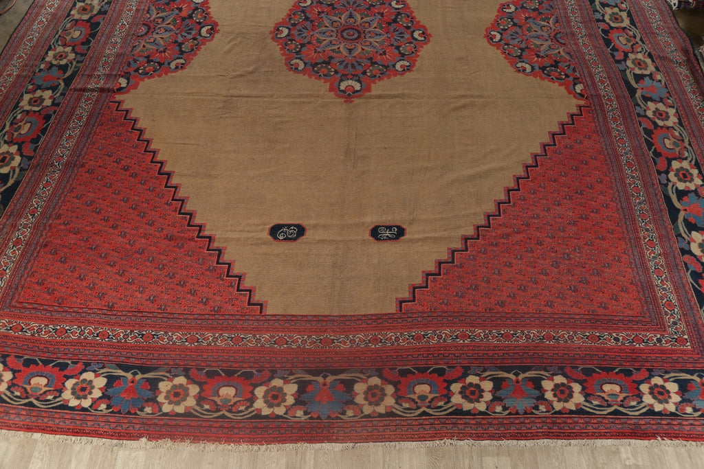 Pre-1900 Antique Dorokhsh Persian Rug Wool 19x24